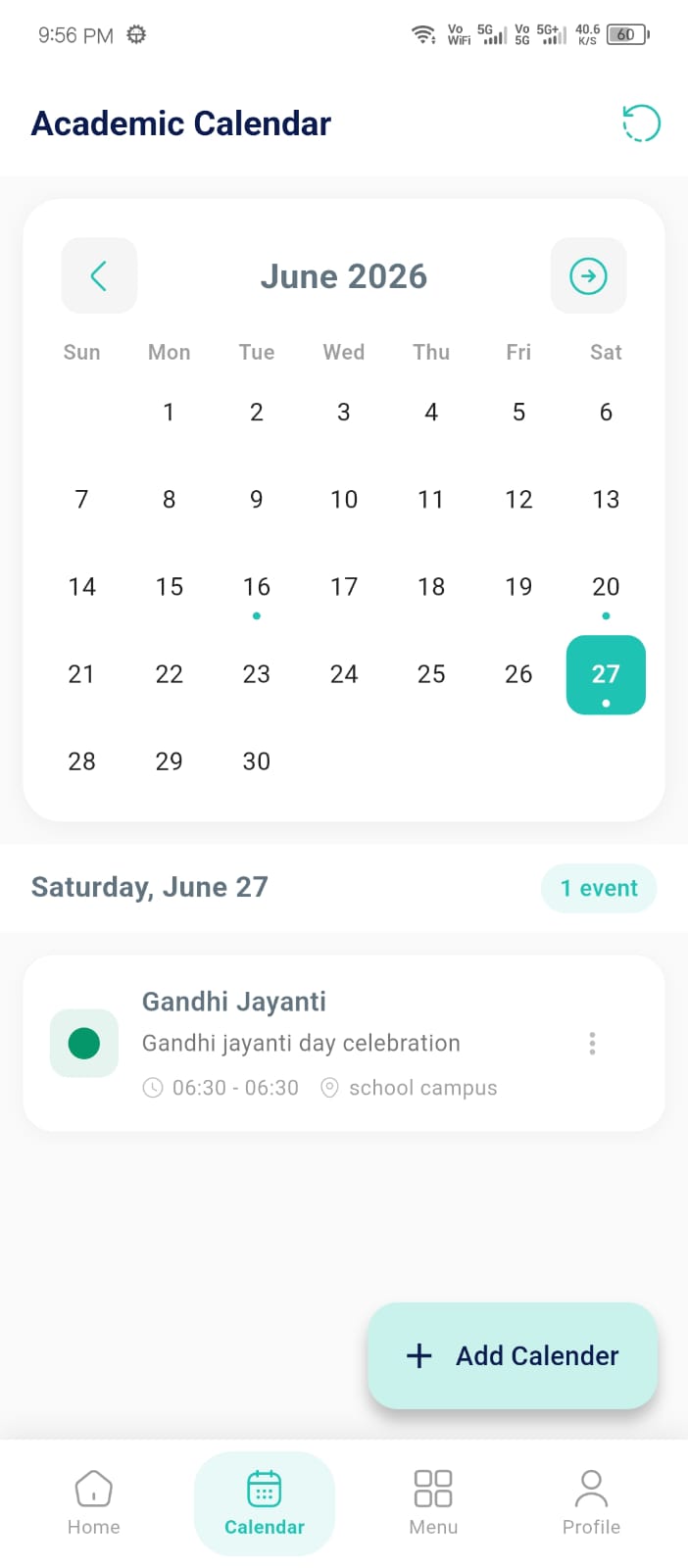 Parent App View